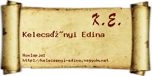 Kelecsényi Edina névjegykártya